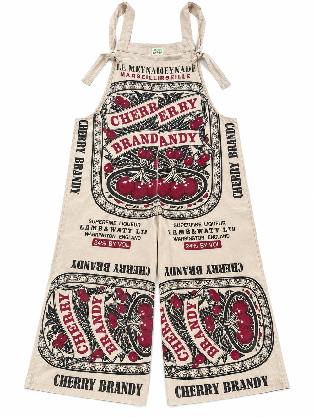 Jaded Gypsy Overalls Coveralls Cottage Core Boho S/M Cherry Brandy 🍒